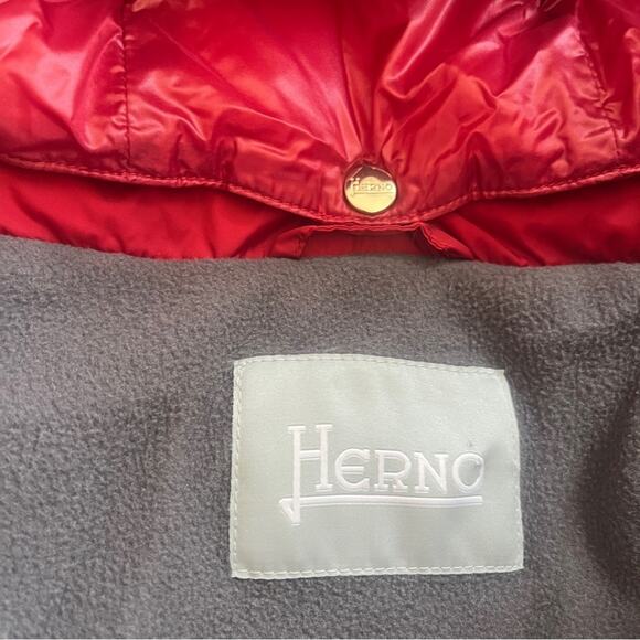 HERNO red down‎ short puffer - Picture 11 of 14